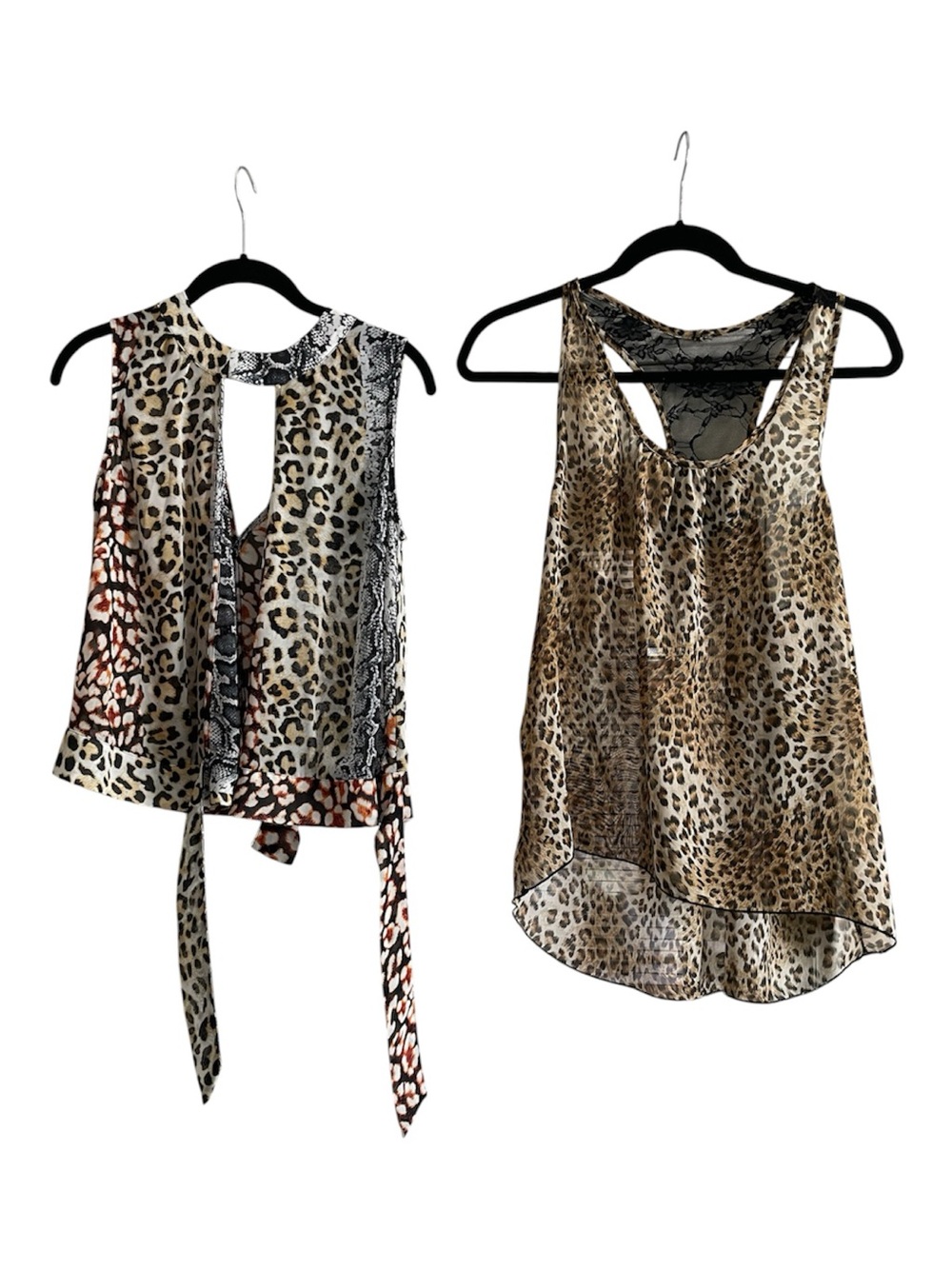 2 Fer's! Express & Giddy Up Glamour Leopard-Print tops
